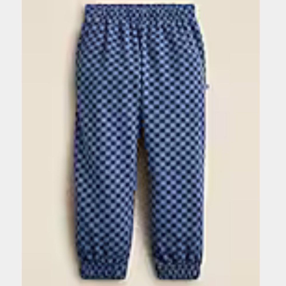 J. Crew KID by Crewcuts garment-dyed sweatpant in checkerboard print boys 12 NEW